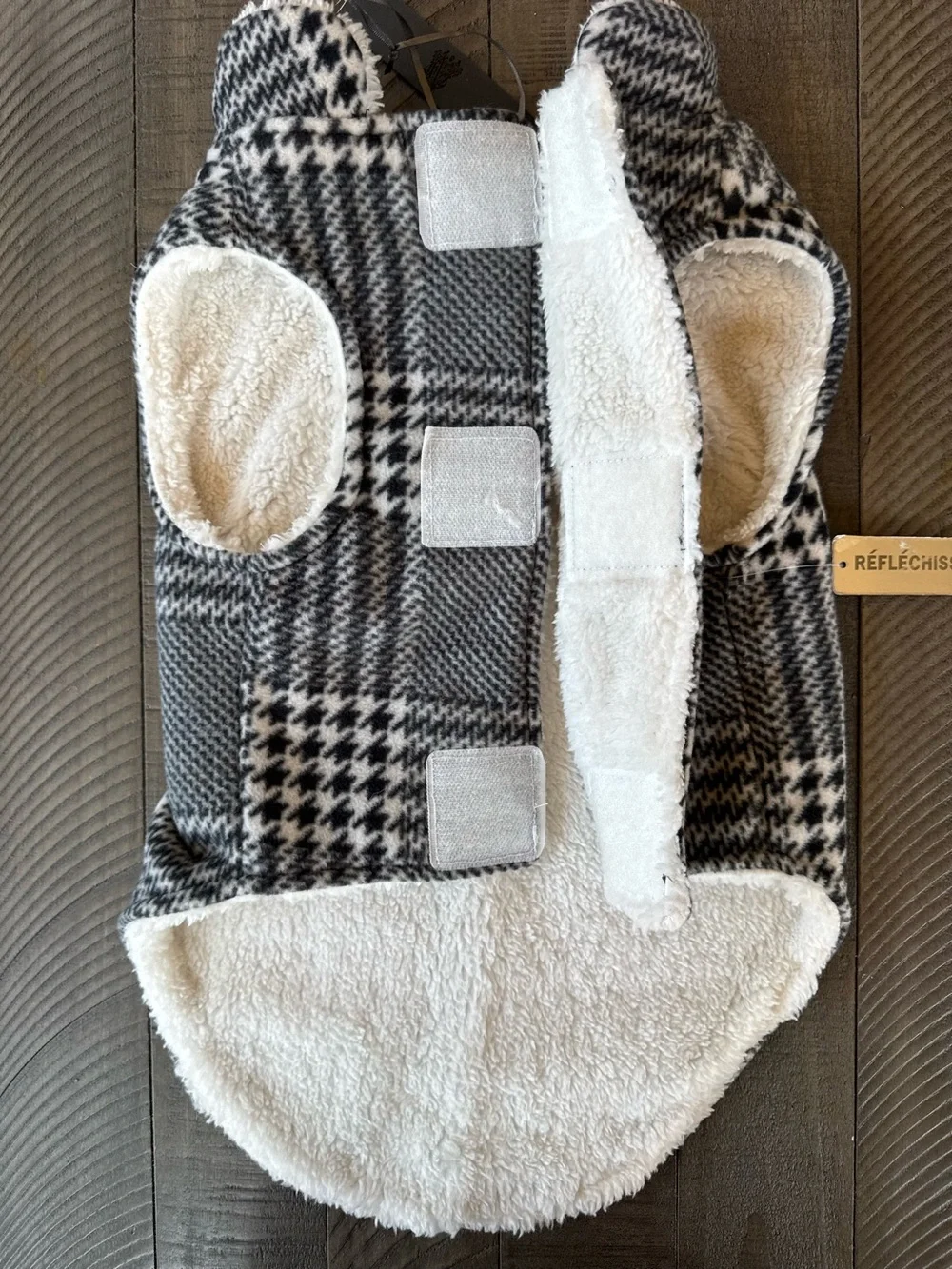 Barkley & Finn Plaid Pet Sherpa Lined Coat Size Large (NWT)